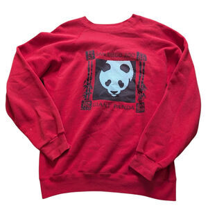 Vintage 1987-1988 San Diego Zoo
Panda Exhibit Sweatshirt Red
